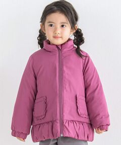 BeBe / べべ アウター | スタンドカラーフリル中綿コート(90~150cm)