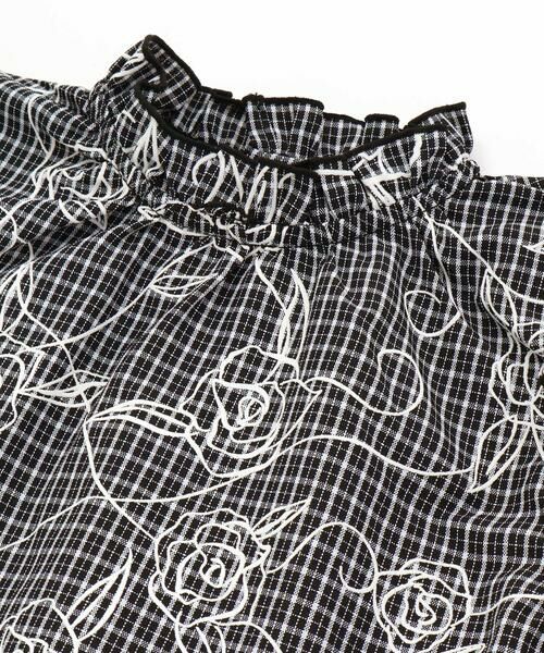 BeBe / べべ シャツ・ブラウス | 【お揃い】先染めチェックローズプリントフリルブラウス(90~160cm) | 詳細12