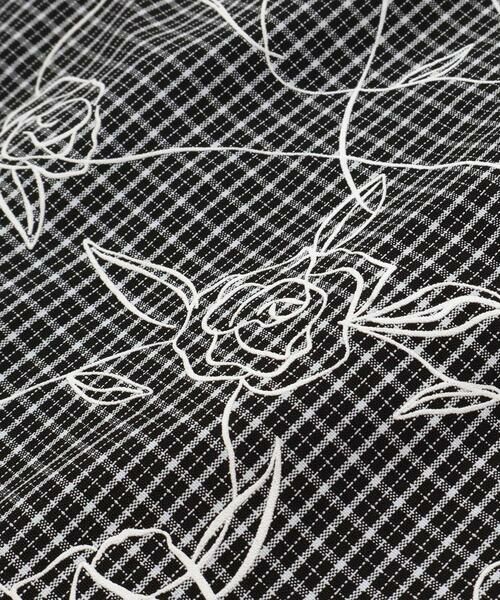 BeBe / べべ シャツ・ブラウス | 【お揃い】先染めチェックローズプリントフリルブラウス(90~160cm) | 詳細17