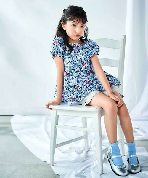 BeBe / べべ シャツ・ブラウス | 【お揃い】ドビーフラワーガーデンプリントパフスリーブブラウス(100~140cm) | 詳細2