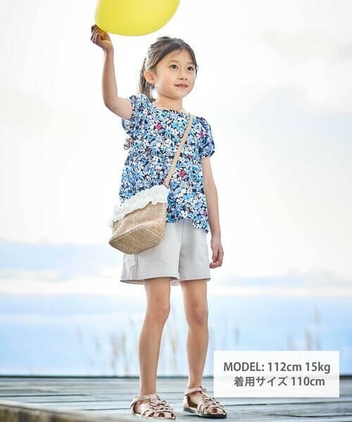 BeBe / べべ シャツ・ブラウス | 【お揃い】ドビーフラワーガーデンプリントパフスリーブブラウス(100~140cm) | 詳細4