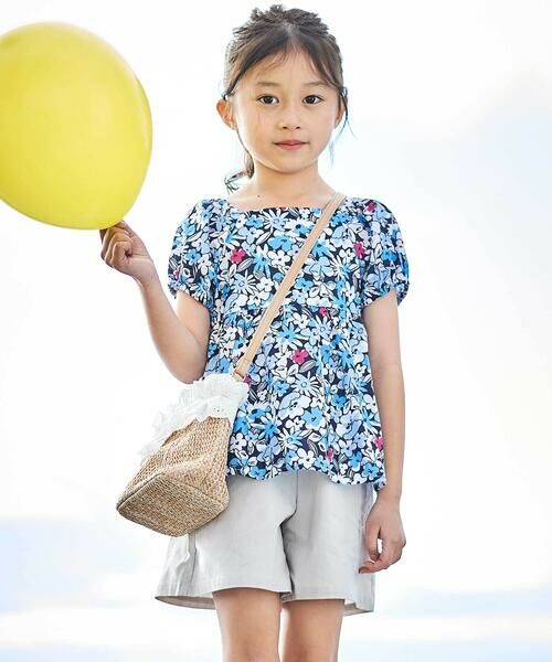BeBe / べべ シャツ・ブラウス | 【お揃い】ドビーフラワーガーデンプリントパフスリーブブラウス(100~140cm) | 詳細5