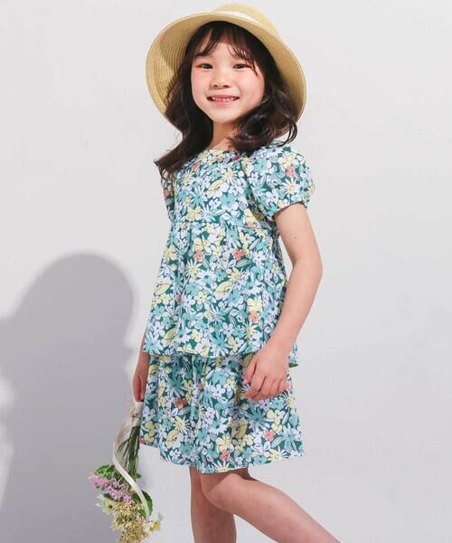 BeBe / べべ シャツ・ブラウス | 【お揃い】ドビーフラワーガーデンプリントパフスリーブブラウス(100~140cm) | 詳細15