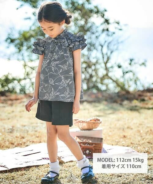 BeBe / べべ ショート・ハーフ・半端丈パンツ | センタータックショートパンツ(90~160cm) | 詳細1