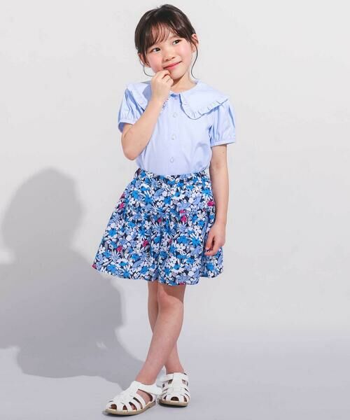 BeBe / べべ ショート・ハーフ・半端丈パンツ | 【お揃い】ドビーフラワーガーデンプリントキュロットパンツ(90~150cm) | 詳細1