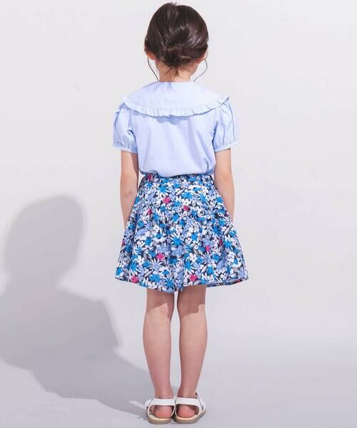 BeBe / べべ ショート・ハーフ・半端丈パンツ | 【お揃い】ドビーフラワーガーデンプリントキュロットパンツ(90~150cm) | 詳細2