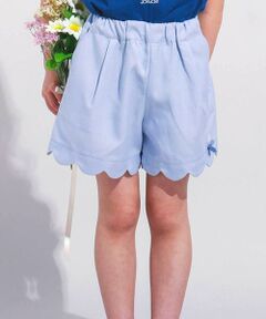 BeBe / べべ ショート・ハーフ・半端丈パンツ | ダンガリースカラップショートパンツ(90~150cm)