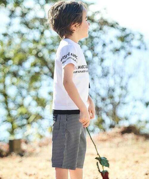 BeBe / べべ ショート・ハーフ・半端丈パンツ | 【お揃い】先染めチェックネーム付きハーフパンツ(80~150cm) | 詳細3