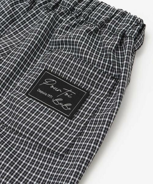 BeBe / べべ ショート・ハーフ・半端丈パンツ | 【お揃い】先染めチェックネーム付きハーフパンツ(80~150cm) | 詳細9