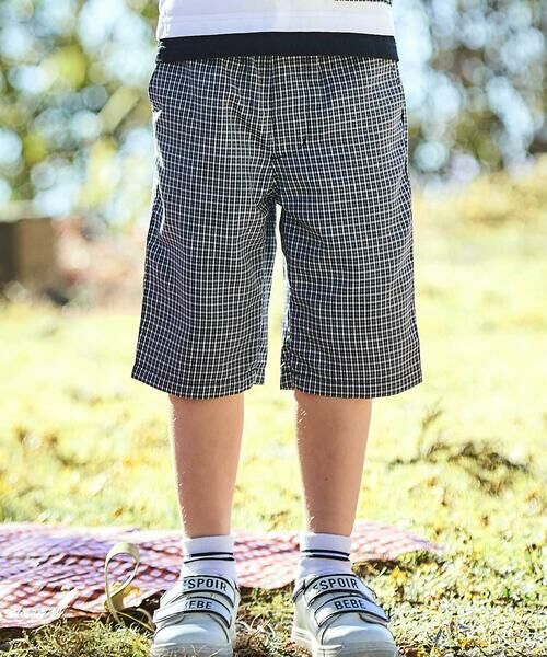 BeBe/べべ 【お揃い】先染めチェックネーム付きハーフパンツ(80~150cm) ブラック系 130cm BeBe/べべ 【お揃い】先染めチェックネーム付きハーフパンツ(80~150cm) ブラック系 130cm