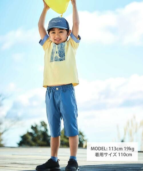 BeBe / べべ ショート・ハーフ・半端丈パンツ | ロゴポケットストレッチスリムハーフパンツ(90~160cm) | 詳細1