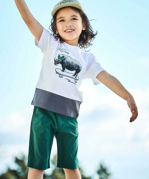 BeBe / べべ ショート・ハーフ・半端丈パンツ | ロゴポケットストレッチスリムハーフパンツ(90~160cm) | 詳細6