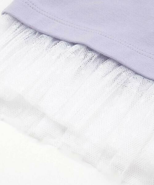 BeBe / べべ Tシャツ | 裾チュールフリルリボンプリント天竺半袖Tシャツ(90~150cm) | 詳細11