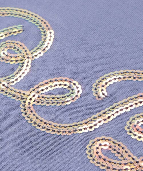 BeBe / べべ Tシャツ | オーロラスパンコールロゴフリル袖Tシャツ(100~160cm) | 詳細12