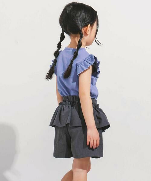 BeBe / べべ Tシャツ | オーロラスパンコールロゴフリル袖Tシャツ(100~160cm) | 詳細5