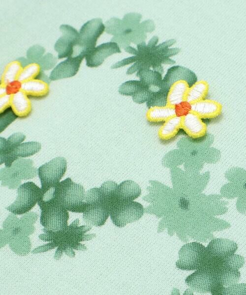 BeBe / べべ Tシャツ | フラワーリボンモチーフ天竺半袖Tシャツ(90~150cm) | 詳細10