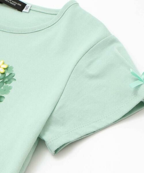 BeBe / べべ Tシャツ | フラワーリボンモチーフ天竺半袖Tシャツ(90~150cm) | 詳細12
