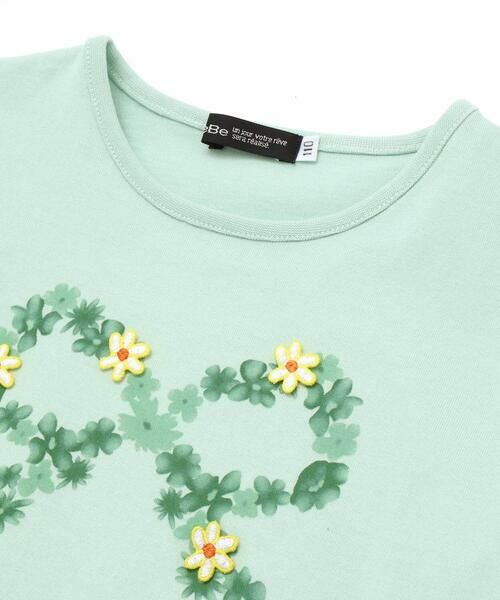 BeBe / べべ Tシャツ | フラワーリボンモチーフ天竺半袖Tシャツ(90~150cm) | 詳細8