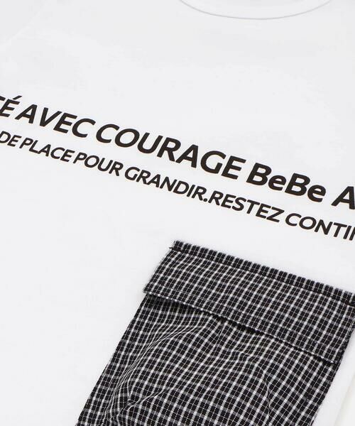 BeBe / べべ Tシャツ | 【お揃い】先染めチェックフラップポケット天竺半袖Tシャツ(90~160cm) | 詳細11