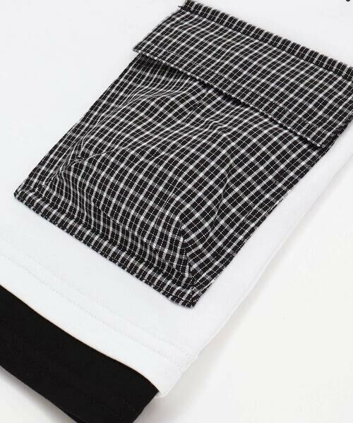 BeBe / べべ Tシャツ | 【お揃い】先染めチェックフラップポケット天竺半袖Tシャツ(90~160cm) | 詳細12