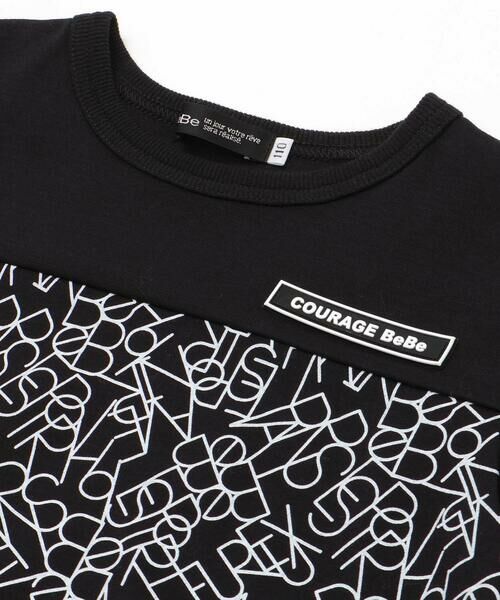 BeBe / べべ Tシャツ | 【お揃い】ジオメトリックロゴ総柄ポンチ半袖Tシャツ(90~160cm) | 詳細7