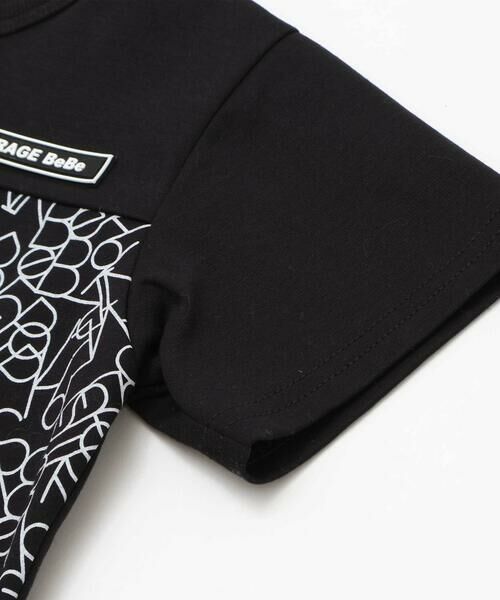 BeBe / べべ Tシャツ | 【お揃い】ジオメトリックロゴ総柄ポンチ半袖Tシャツ(90~160cm) | 詳細8