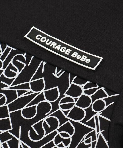 BeBe / べべ Tシャツ | 【お揃い】ジオメトリックロゴ総柄ポンチ半袖Tシャツ(90~160cm) | 詳細9