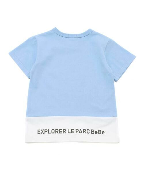 BeBe / べべ Tシャツ | バイカラーアニマルプリント天竺半袖Tシャツ(80~140cm) | 詳細11