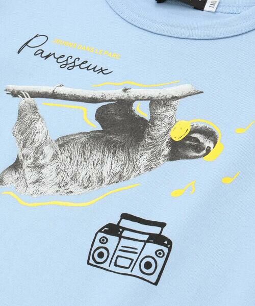 BeBe / べべ Tシャツ | バイカラーアニマルプリント天竺半袖Tシャツ(80~140cm) | 詳細13