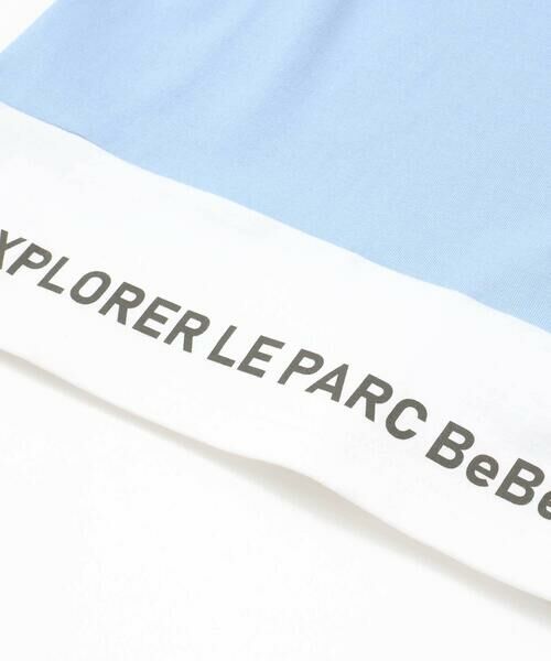 BeBe / べべ Tシャツ | バイカラーアニマルプリント天竺半袖Tシャツ(80~140cm) | 詳細17