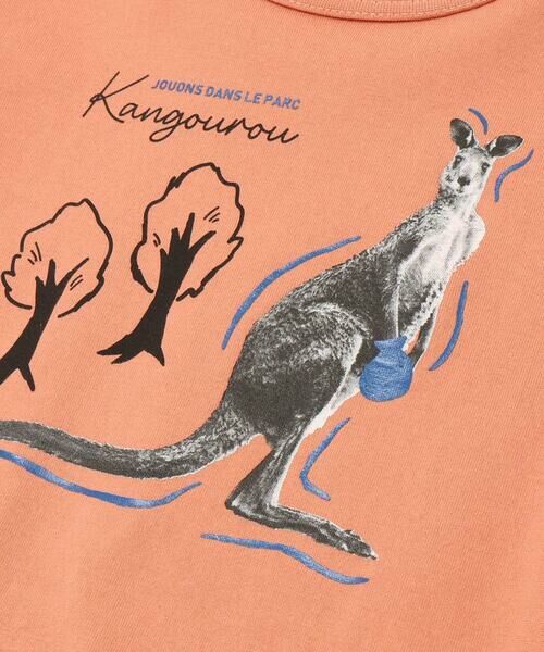 BeBe / べべ Tシャツ | バイカラーアニマルプリント天竺半袖Tシャツ(80~140cm) | 詳細20