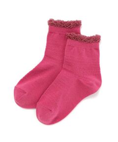 BeBe / べべ ソックス | ラメフリルすかし編みソックス(15~24cm)