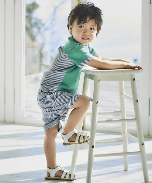 BeBe / べべ ベビー・キッズウエア | ブロードストライプ裾ダブルハーフパンツ(80~90cm) | 詳細2