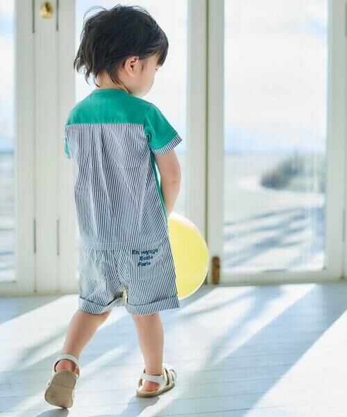 BeBe / べべ ベビー・キッズウエア | ブロードストライプ裾ダブルハーフパンツ(80~90cm) | 詳細3