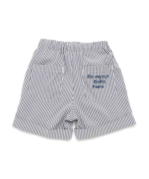 BeBe / べべ ベビー・キッズウエア | ブロードストライプ裾ダブルハーフパンツ(80~90cm) | 詳細5