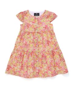 日本製 丸襟 ドット ワンピース (100~140cm)(100cm グレー系