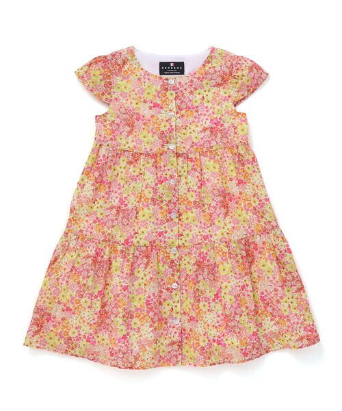 BeBe / べべ ミニ丈・ひざ丈ワンピース | 【DEVEAUX】水彩風花柄ティアードワンピース(90~140cm) | 詳細1