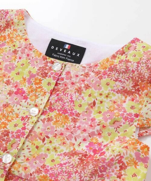 BeBe / べべ ミニ丈・ひざ丈ワンピース | 【DEVEAUX】水彩風花柄ティアードワンピース(90~140cm) | 詳細3