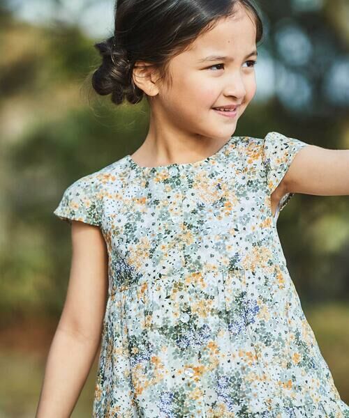 BeBe / べべ ミニ丈・ひざ丈ワンピース | 【DEVEAUX】水彩風花柄ティアードワンピース(90~140cm) | 詳細13