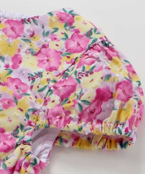 BeBe / べべ ミニ丈・ひざ丈ワンピース | 【お揃い】フルールドゥジョワプリントリボンワンピース(90~150cm) | 詳細11