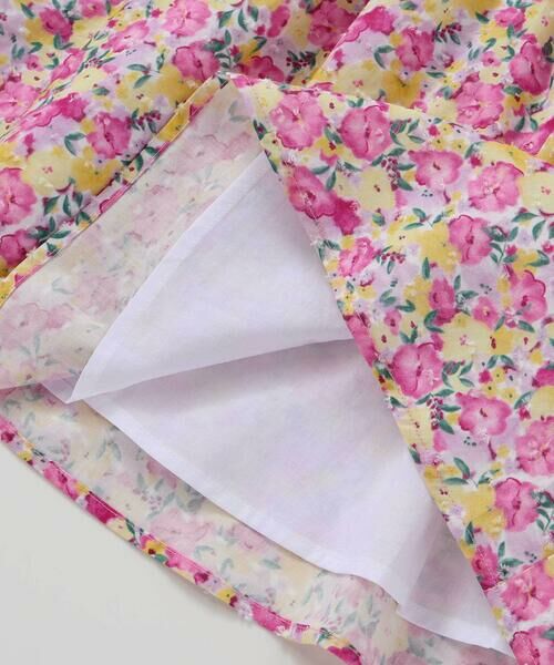 BeBe / べべ ミニ丈・ひざ丈ワンピース | 【お揃い】フルールドゥジョワプリントリボンワンピース(90~150cm) | 詳細12