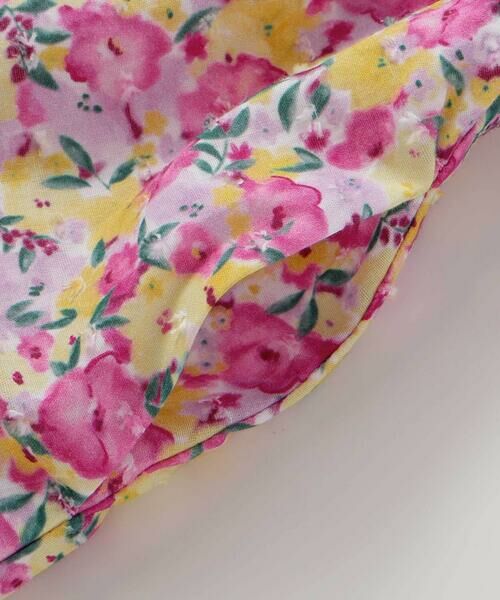 BeBe / べべ ミニ丈・ひざ丈ワンピース | 【お揃い】フルールドゥジョワプリントリボンワンピース(90~150cm) | 詳細13