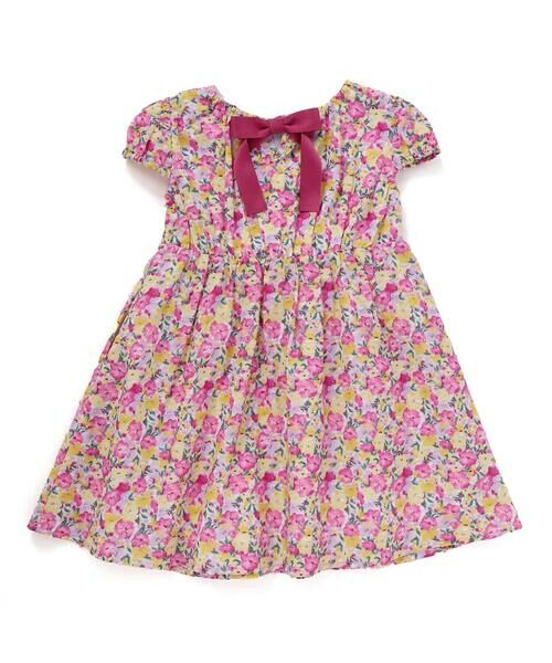 BeBe / べべ ミニ丈・ひざ丈ワンピース | 【お揃い】フルールドゥジョワプリントリボンワンピース(90~150cm) | 詳細9