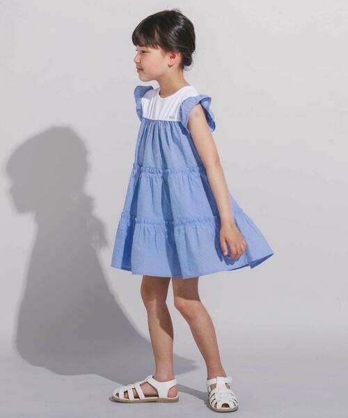 BeBe / べべ ミニ丈・ひざ丈ワンピース | ローンレースティアードフリルワンピース(90~140cm) | 詳細2