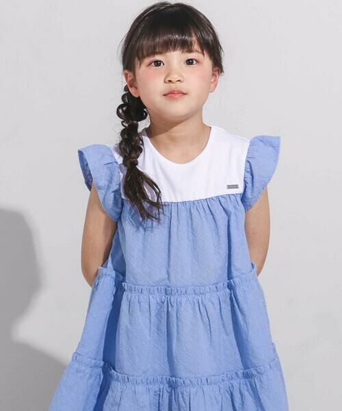 BeBe / べべ ミニ丈・ひざ丈ワンピース | ローンレースティアードフリルワンピース(90~140cm) | 詳細3