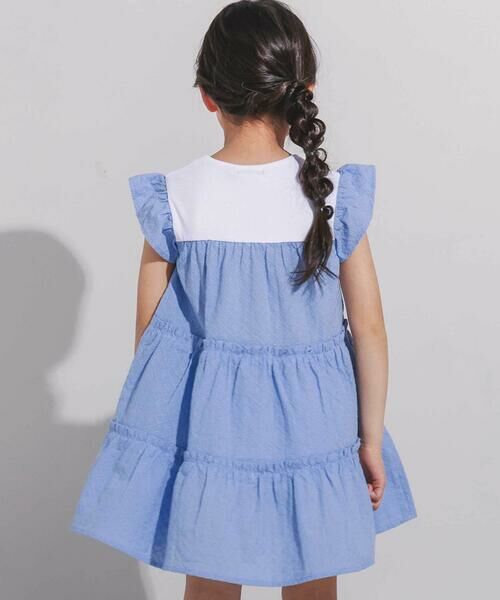 BeBe / べべ ミニ丈・ひざ丈ワンピース | ローンレースティアードフリルワンピース(90~140cm) | 詳細4