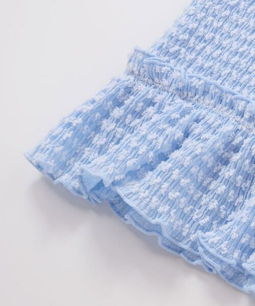 BeBe / べべ セットアップ | ぽこぽこシャーリングビスチェ+ショートパンツセットアップ(90~140cm) | 詳細9