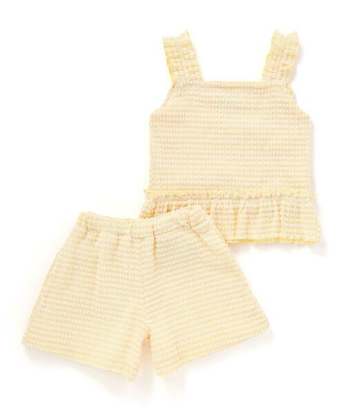 BeBe / べべ セットアップ | ぽこぽこシャーリングビスチェ+ショートパンツセットアップ(90~140cm) | 詳細16