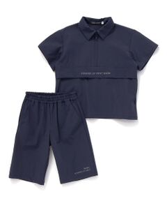 BeBe / べべ セットアップ | ストレッチナイロンシャツ+ハーフパンツセットアップ(100~150cm)