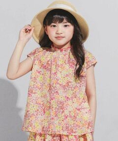 BeBe / べべ シャツ・ブラウス | 【DEVEAUX】水彩風花柄シャーリングブラウス(90~140cm)